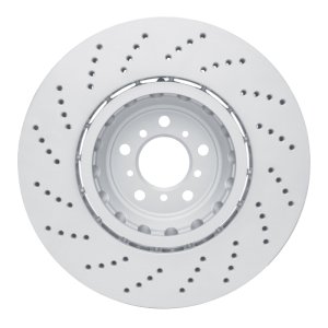 BMW M6 Gran Coupe Brake Rotor (1) - Right Front - R1 Concepts - Drilled Carbon Alloy GeoMET - `12-`19